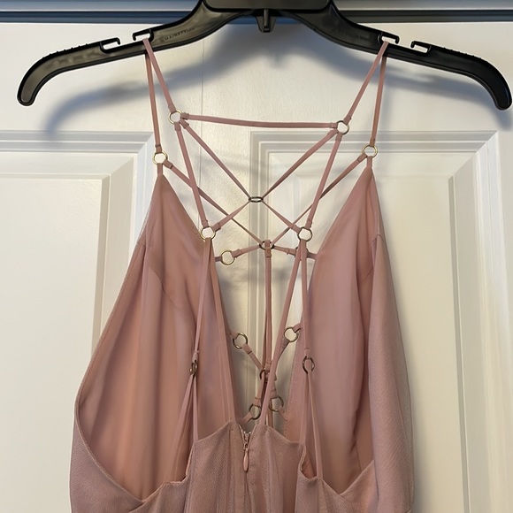 Grey pink tulle formal dress - Picture 3 of 3